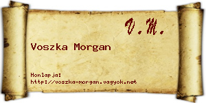 Voszka Morgan névjegykártya